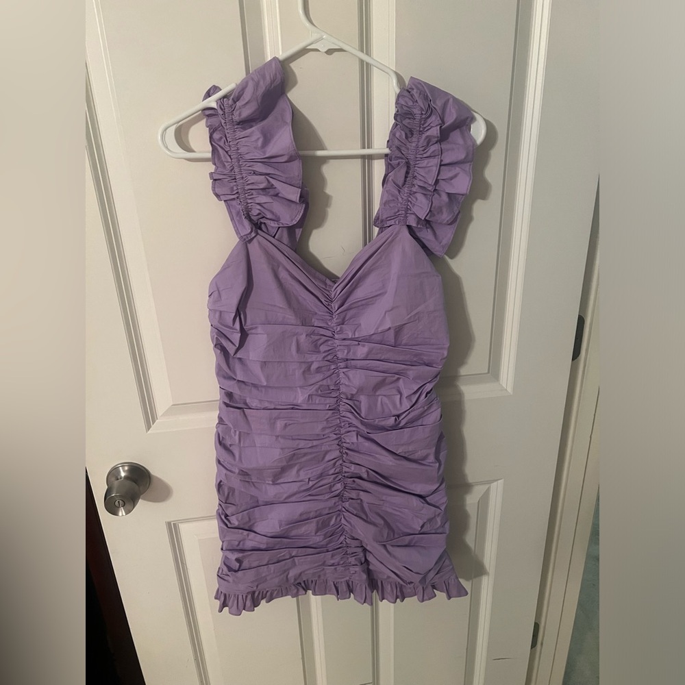 DO+BE Lilac Light Purple Dress Ruffled